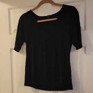 Ann Taylor Classic Black Short Sleeve Top